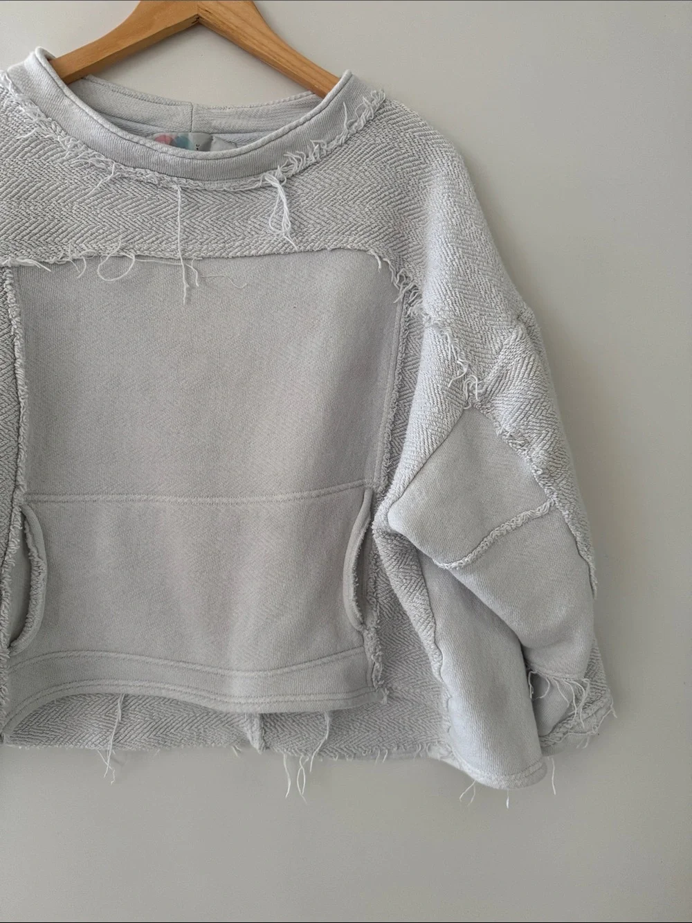 Free People Beach Dweller Pullover Womens Large Light Blue - Picture 3 of 6